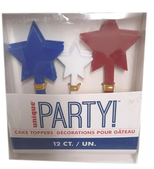 Patriotic Cupcake Toppers 12pk
