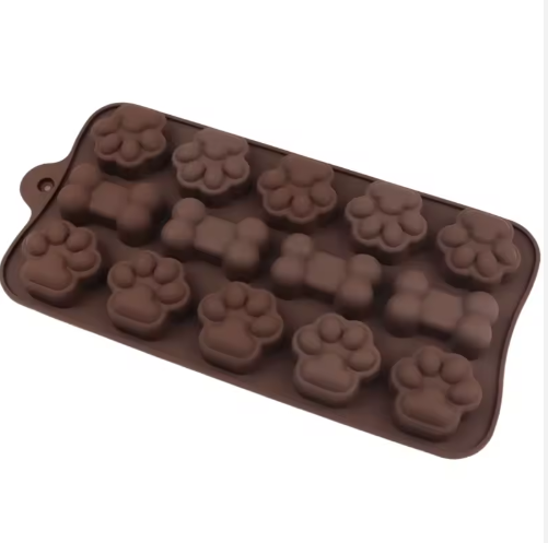 Dog Paw & Bone Silicone Mold – Pet Treat, Chocolate & Candy Mold