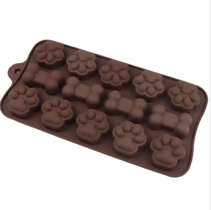 Dog Paw & Bone Silicone Mold – Pet Treat, Chocolate & Candy Mold