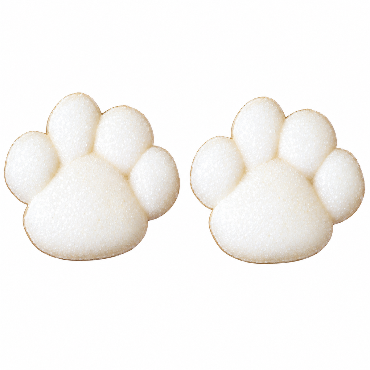Paw Print Edible Sugar Decorations – 1-Inch Cake & Cupcake Toppers, 6 Count