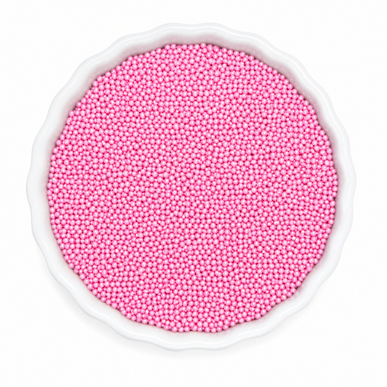 pink shimmer-nonpareil dot sprinkles for dot cakes, cupcakes, cookies and cake decorating
