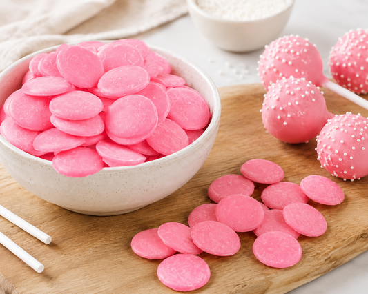 Chocolate Melting Wafers Merckens Pink  – Naturally Colored, No Artificial Dyes