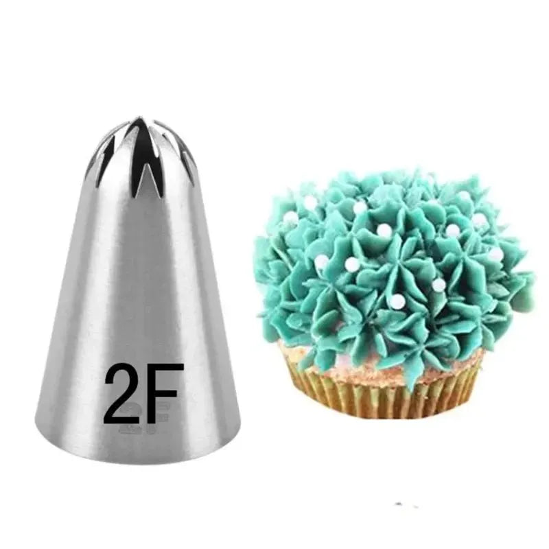 Large Flower & Drop Flower Piping Tip – 2F Decorating Tip - Stainless Steel Cake Decorating Tip