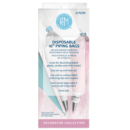 Disposable Piping Bags 16" 12PK