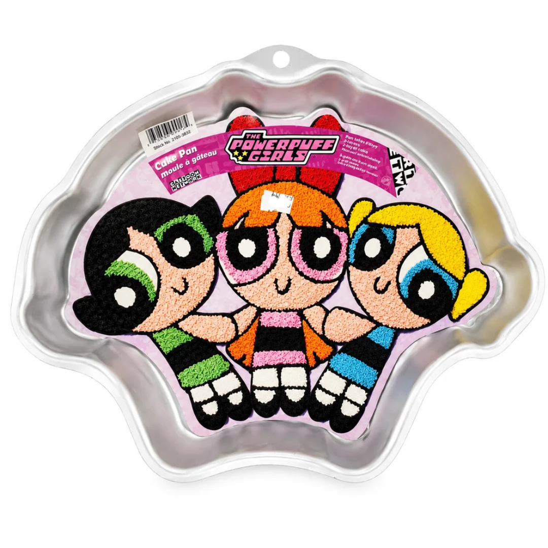 Wilton Powerpuff Girls Cake Pan Cartoon Network 2000 w/ Insert Vintage