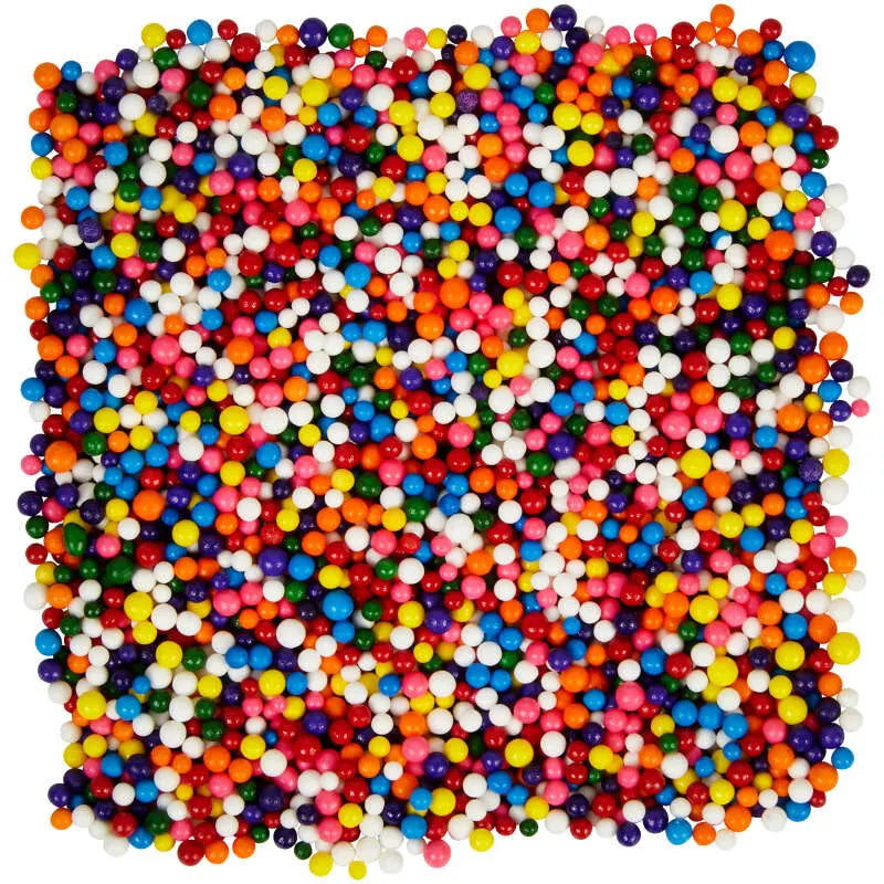 Rainbow Nonpareils Dot Cake Decorating