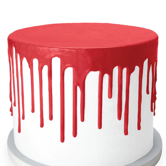Satin Ice Cake Drip Red 8.8 Oz