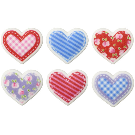 Cross My Heart Dec-Ons® Decorations – Valentine’s Heart Edible Decorations, 6 Pack