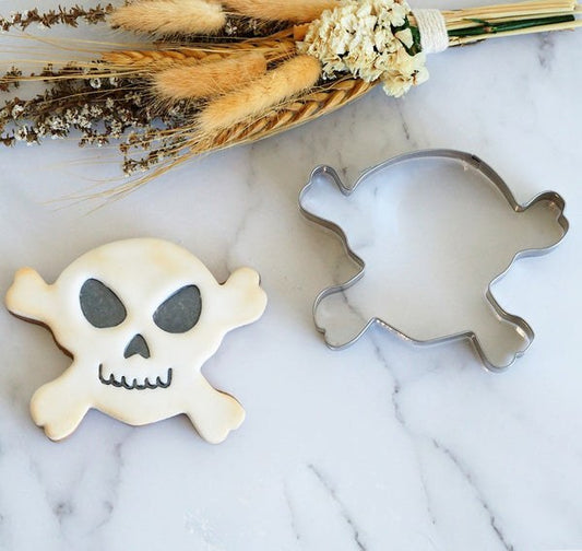 Skull Crossbones Cookie Cutter 3.5in