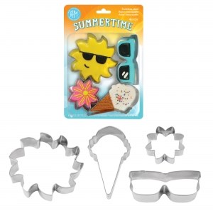 Summertime Cookie Cutter Set - Sun, Ice Cream, Flower, Sunglasses