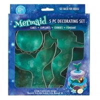 Mermaid  5pc Cake Decorating Set