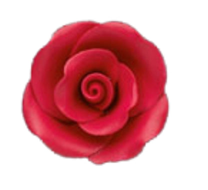 Gum Paste Rose Small 1.5in Red 4-Count