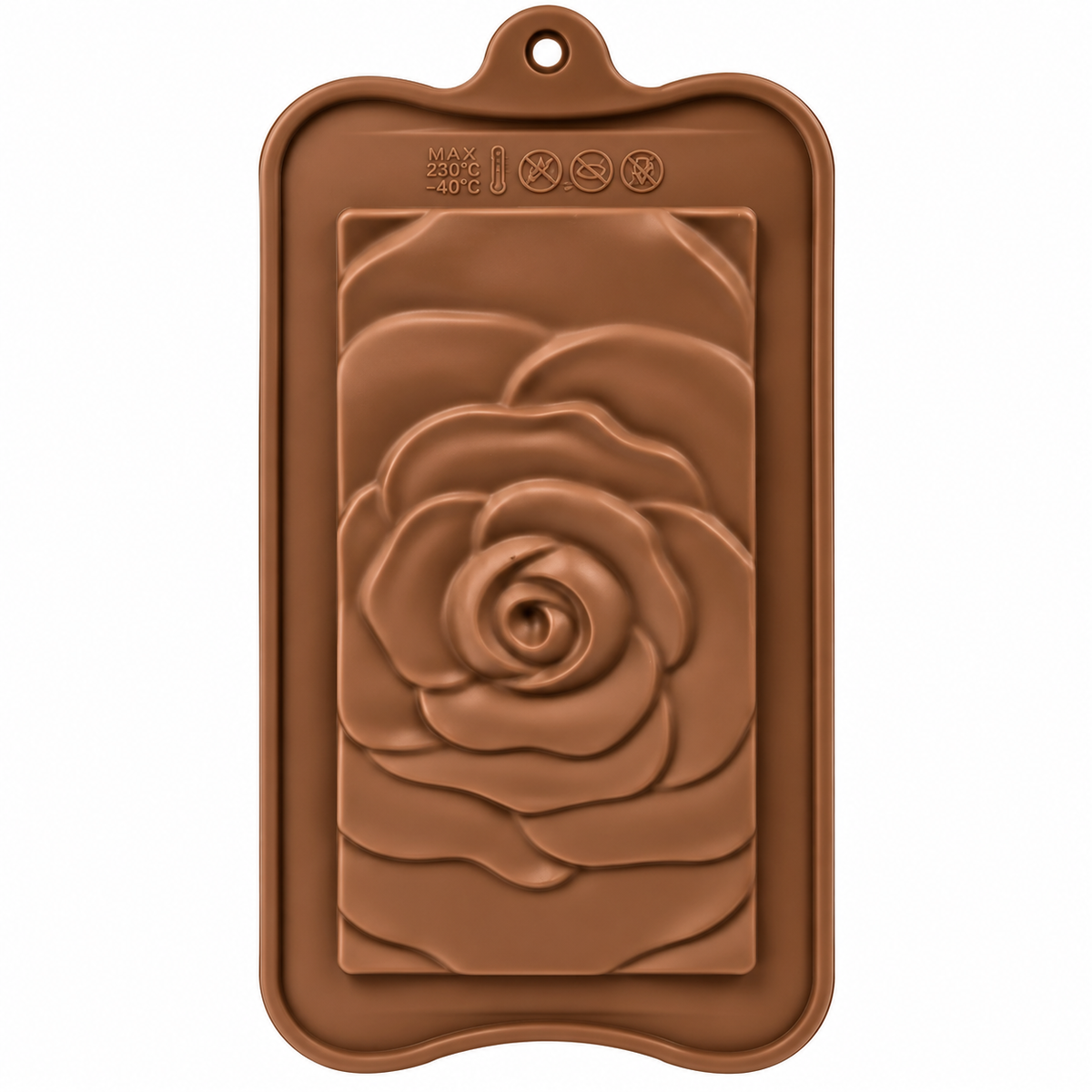 Single Rose Cookie Bar Silicone Mold