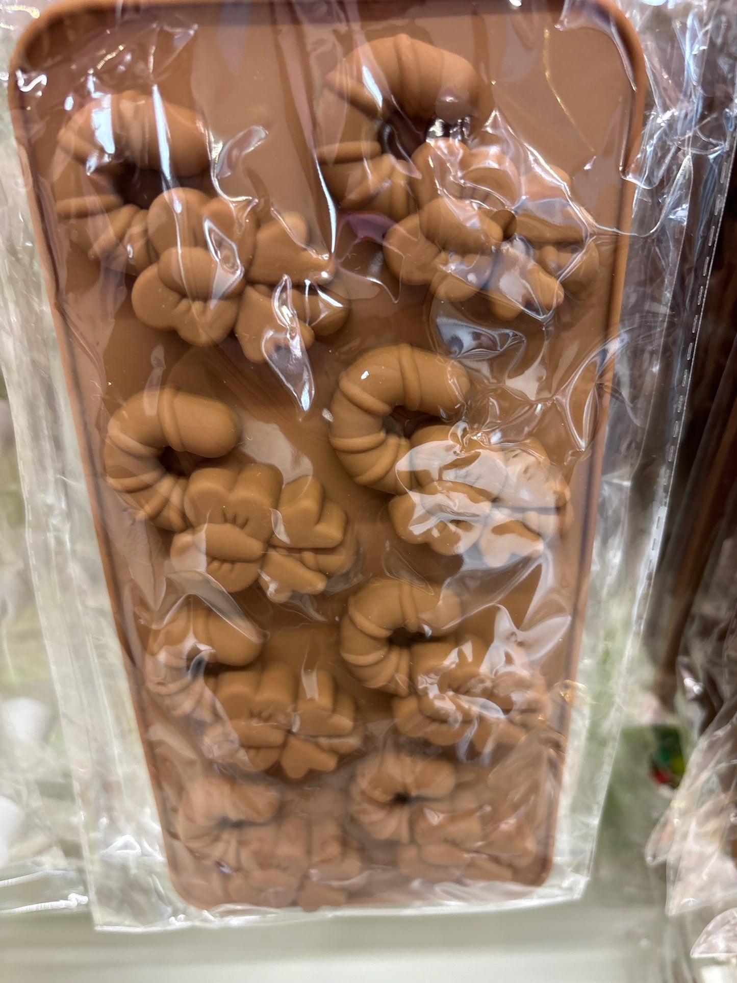 Silicone Candy Cane Chocolate Mold 8 Cavity