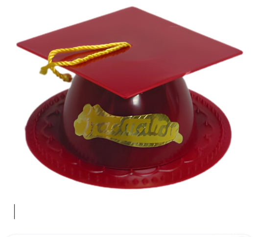 Maroon Graduation Cap With Tassel Layon Cake Topper