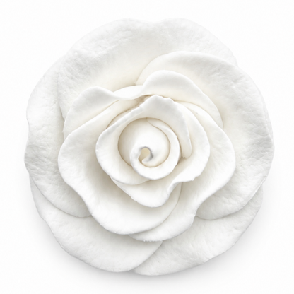 White Gum Paste Rose | White Rose Gumpaste Wedding Cake Decoration 2.5in