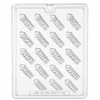 Fireworks Candy & Chocolate Topper Mold | Mini Rocket Candy Decorations Mold