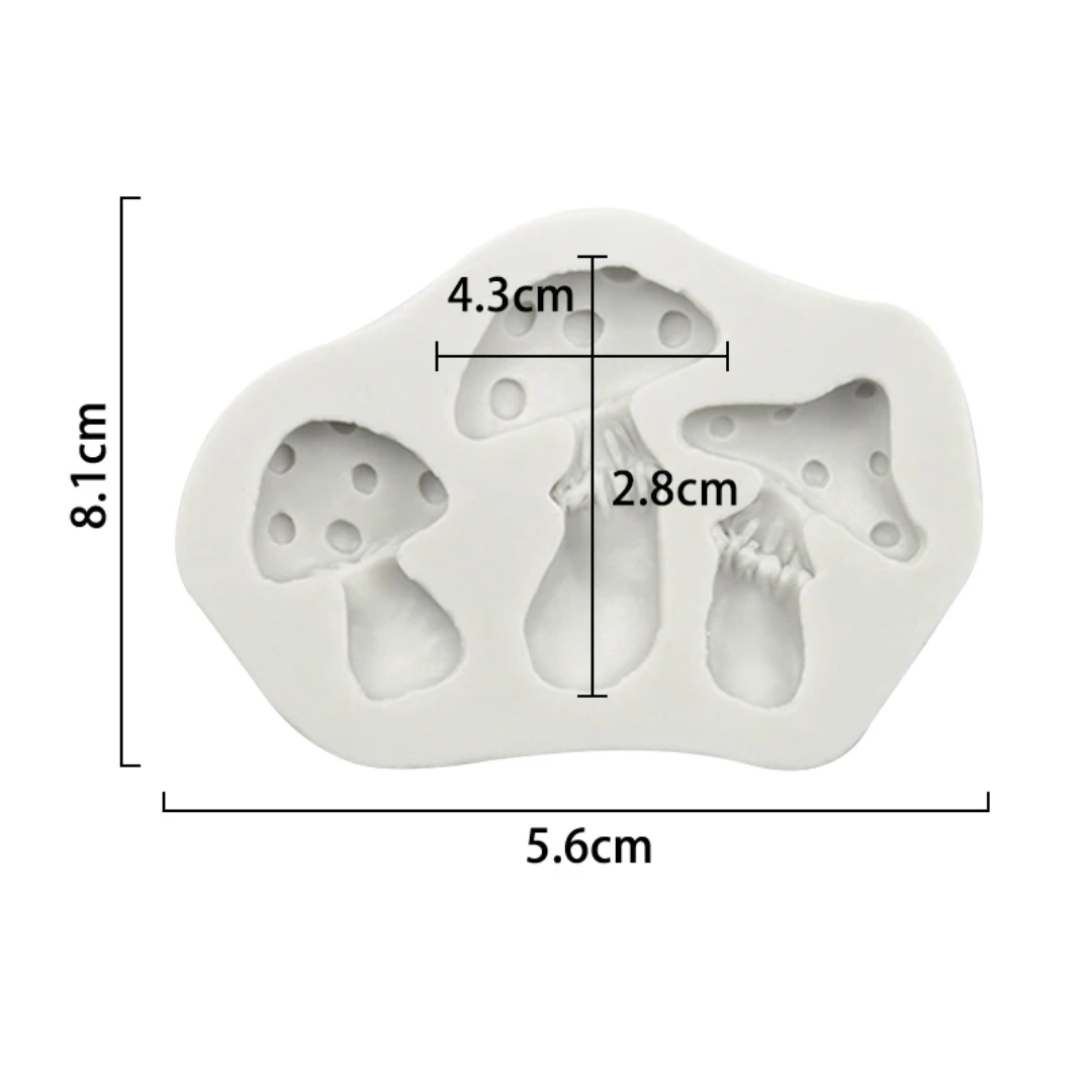 Mushroom Fondant & Gum Paste Silicone Mold – 3 Designs