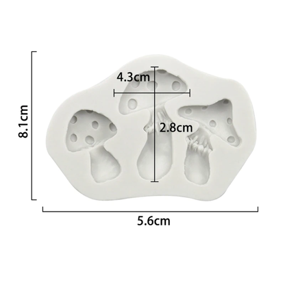 Mushroom Fondant & Gum Paste Silicone Mold – 3 Designs