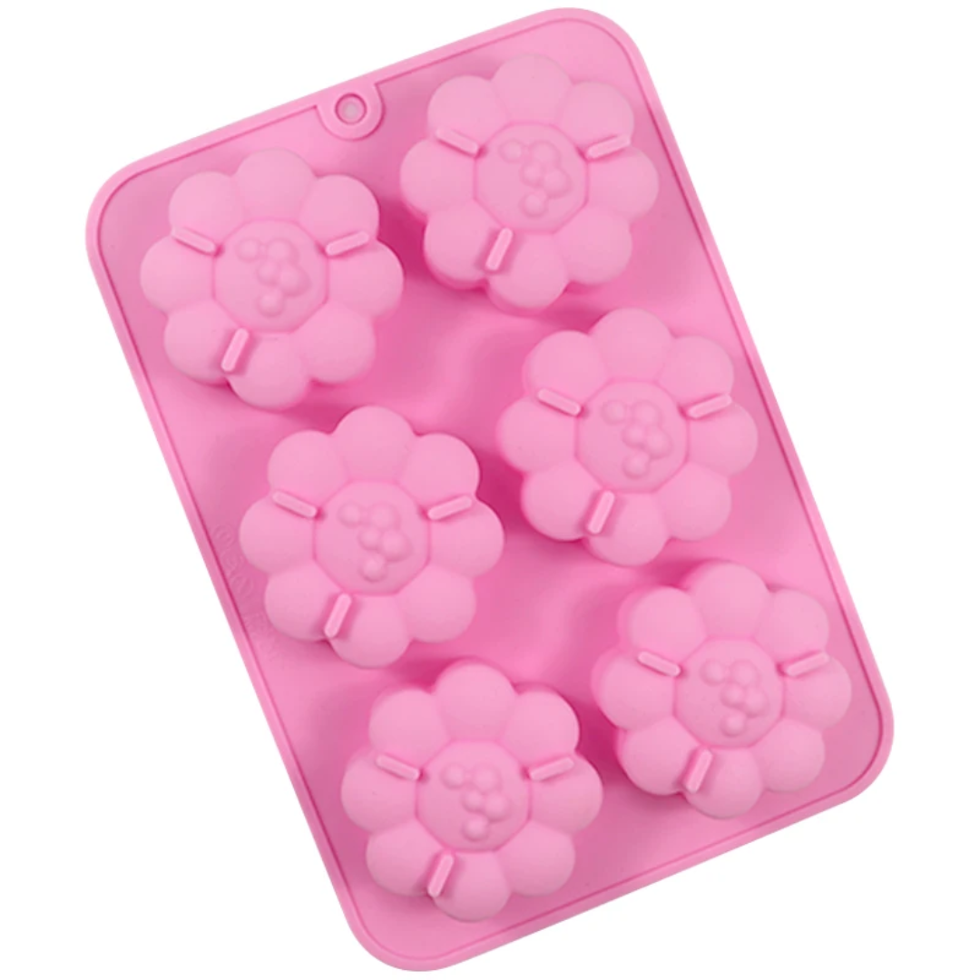 Daisy Flower Silicone Chocolate Mold – 6 Cavity