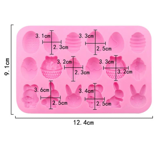 Easter Bunny, Egg & Basket Silicone Candy Mold Chocolate, Fondant & Candy Mold