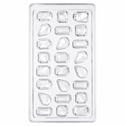 Faceted Gemstone Chocolate Candy Mold – 12 Cavity