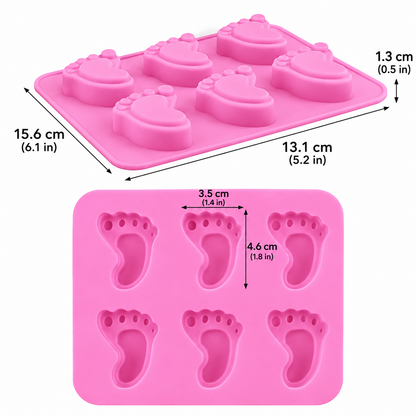 Baby Foot Silicone Chocolate Mold – 6 Cavity