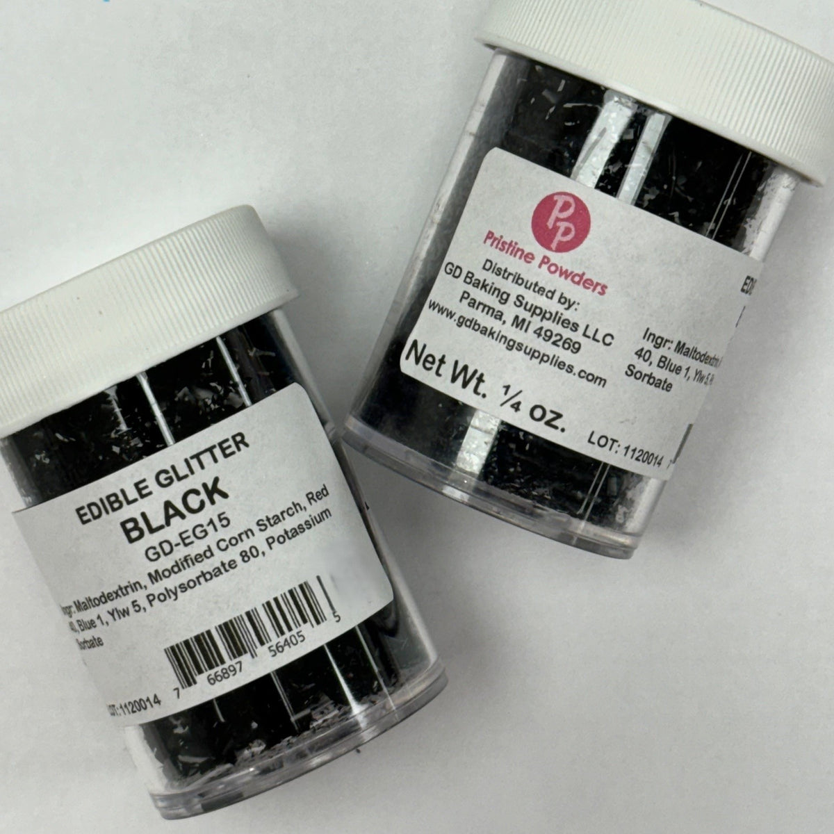 Edible Glitter Black .25 Oz