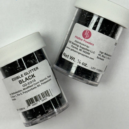 Edible Glitter Black .25 Oz