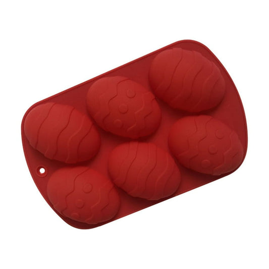 Decorated Easter Egg Chocolate Candy Mold Silicone Egg Cavities