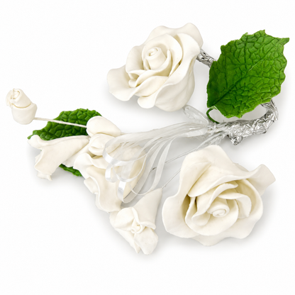 Tea Rose Gum Paste Spray White