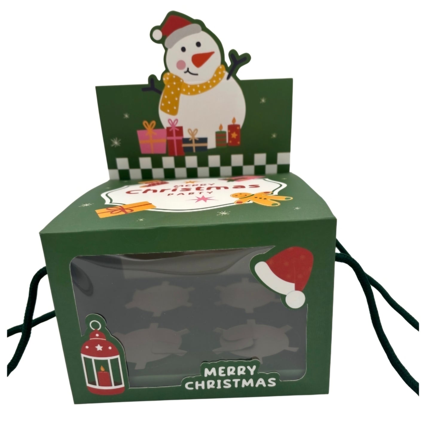 Snowman 4 Cavity Cupcake Box 5 Count