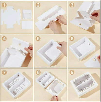 White Window Macaron Box – Holds 10