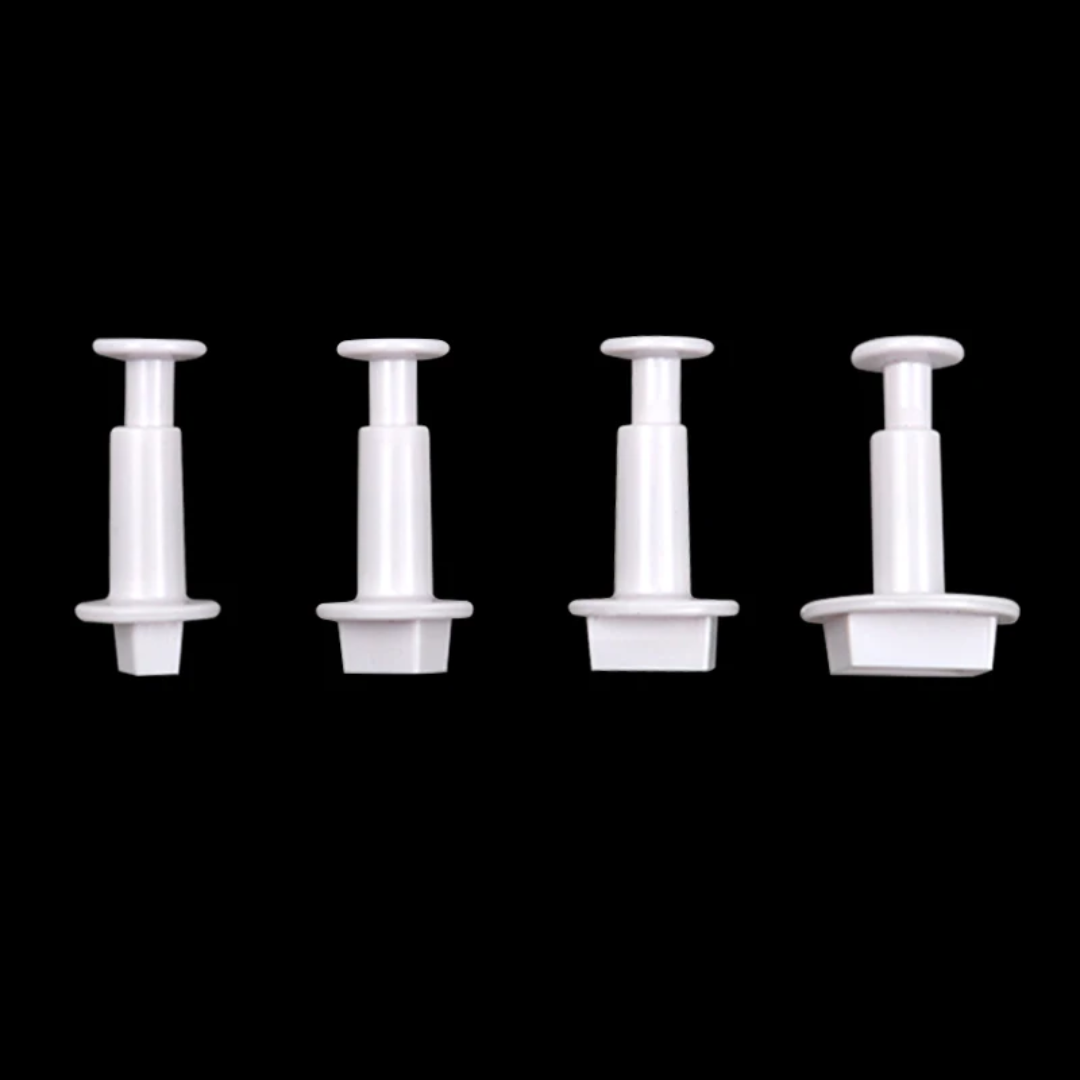 Graduated Rectangle Fondant & Gum Paste Plunger Cutters - 4 Piece Set