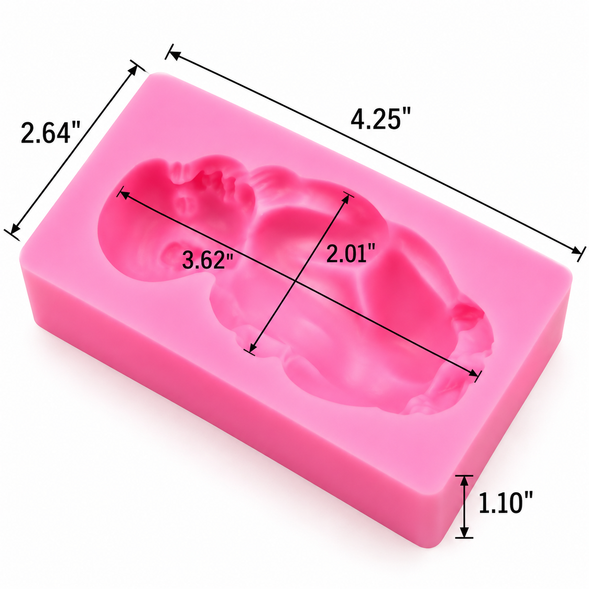 3D Baby Fondant & Gum Paste Silicone Mold – 1 Cavity
