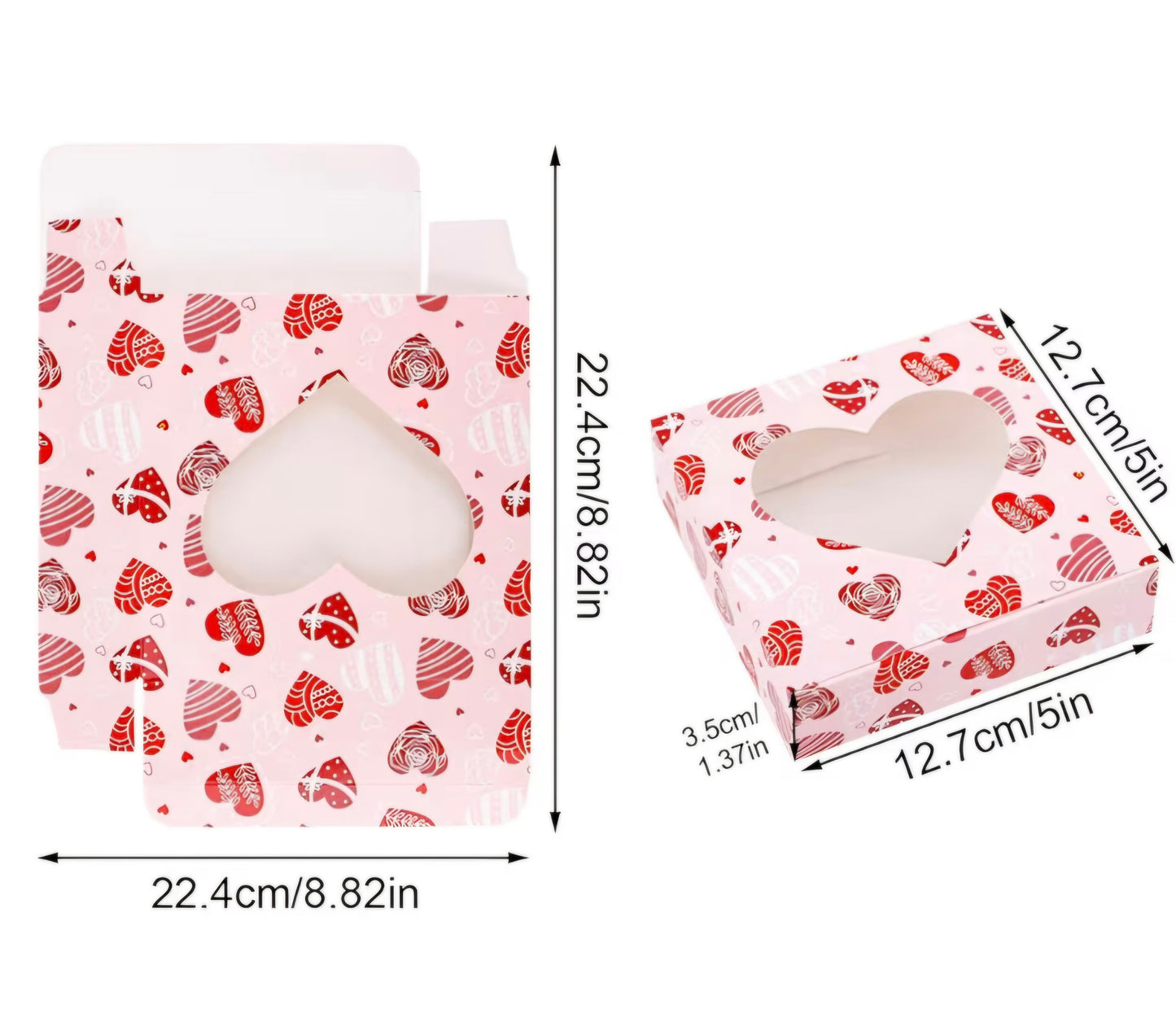 Valentines Treat Box 5 X 5  Assorted 4 Count