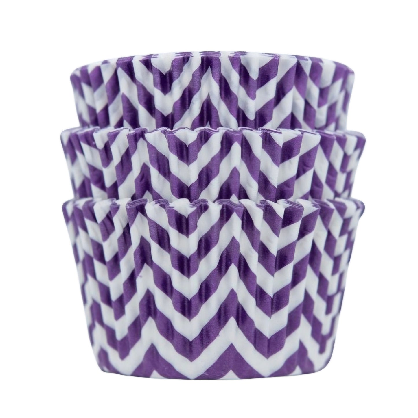 Purple Chevron Cupcake Liners 50-count