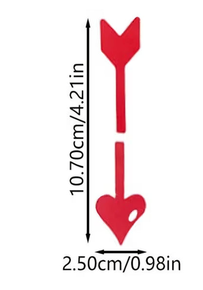 Cupid’s Arrow Heart Cupcake Toppers – Set of 4