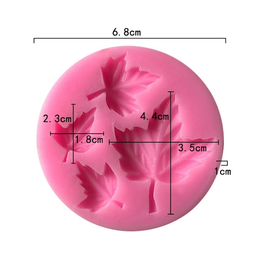 Maple Leaf Fondant & Gum Paste Silicone Mold – 3 Sizes