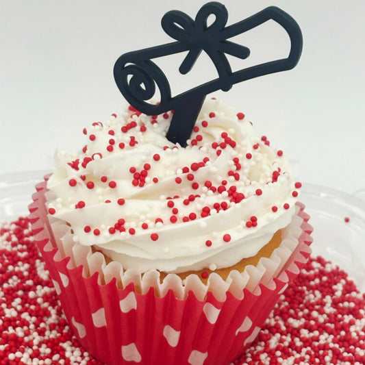 Crimson Red and White Graduation Nonpareil Mix