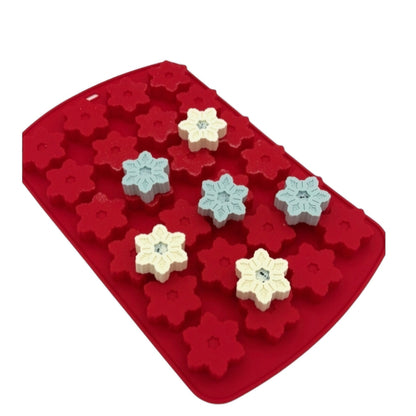 Silicone Snowflake Chocolate Mold 24 Cavity