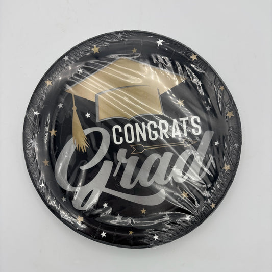 Congrats Grad Graduation Dinner Plates 8ct
