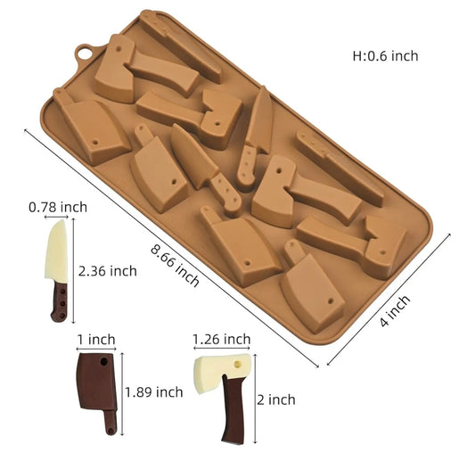 Halloween Knife & Cleaver Chocolate Silicone Mold