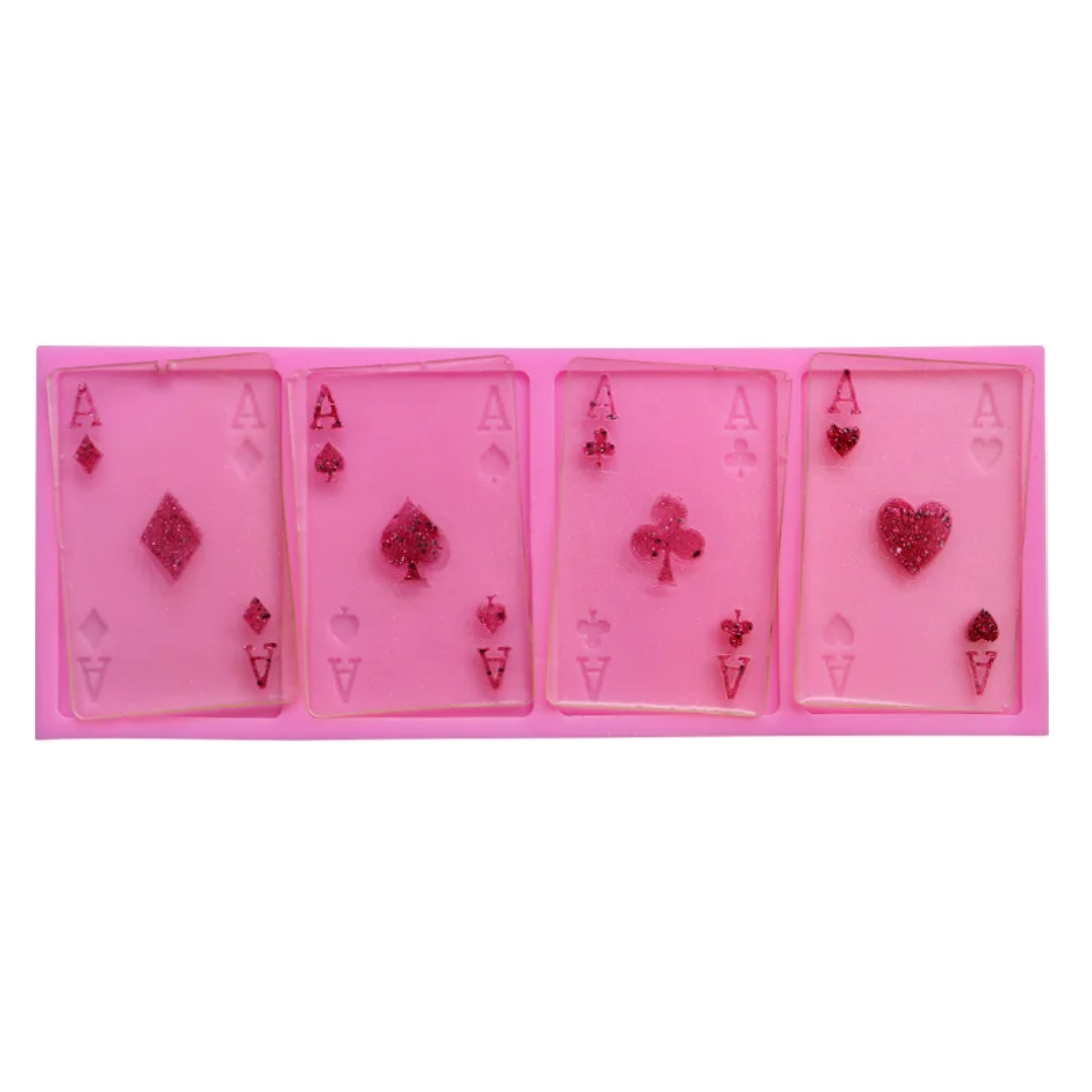 Playing Card Fondant Silicone Mold – 4 Aces