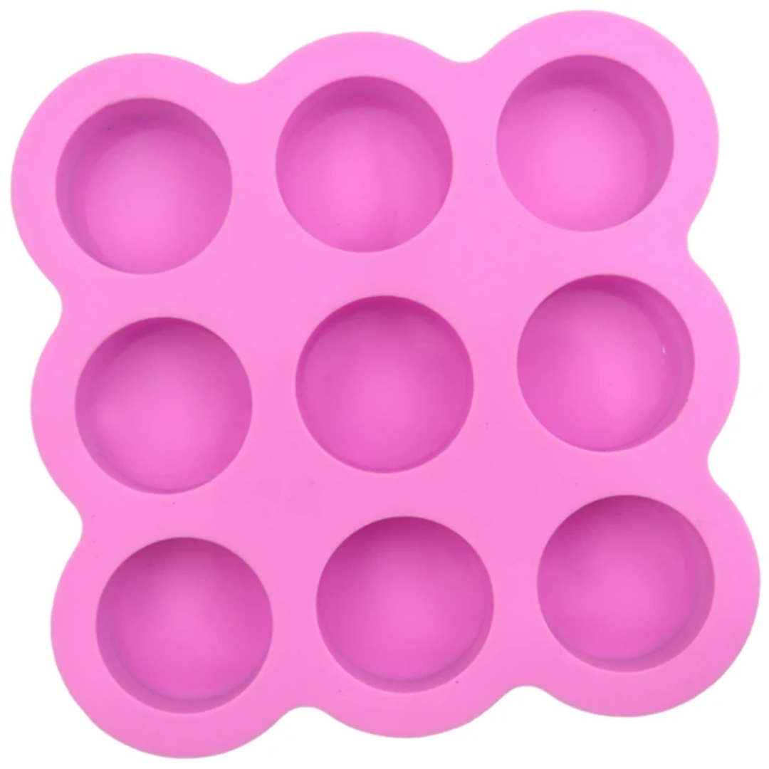 Round Cookie Bar Silicone Mold – 9 Cavity