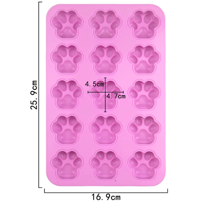 Paw Print Silicone Chocolate Mold 2" – 15 Cavity