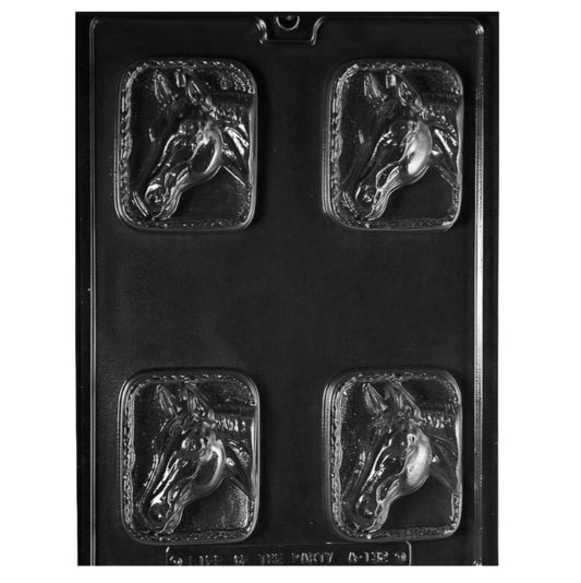Horse Head Chocolate Mold – Square Candy Mold for Kentucky Derby Treats