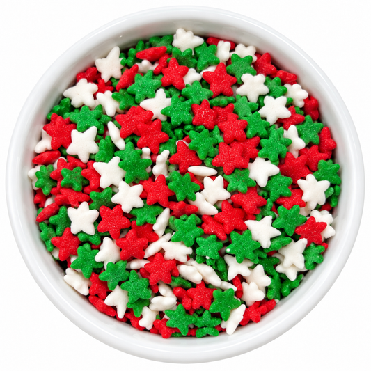 Holiday Star Shapes Confetti Sprinkle Mix