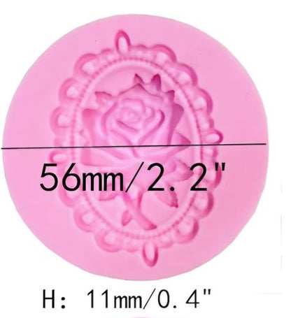 Vintage Rose Cameo Silicone Mold