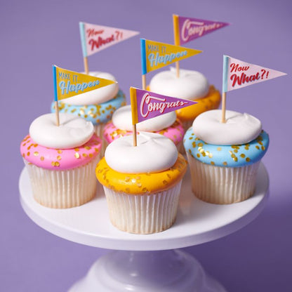 Pennant Graduation Cupcake Picks 6 count